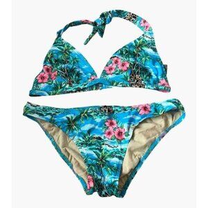 Girls in Real Life Women's Swimsuit Size Large Bikini Tropical Island